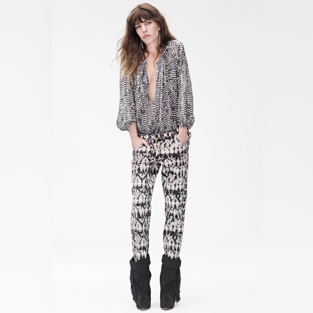 Isabel Marant H&M Printed Embroidered Skinny‎ Jean